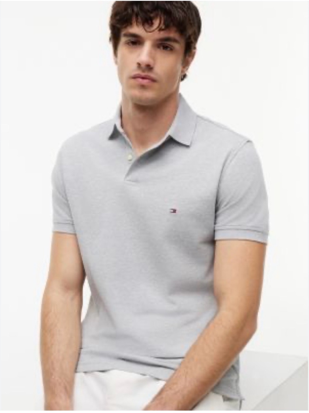 Tommy Hilfiger Light Gray Short-Sleeve Polo
